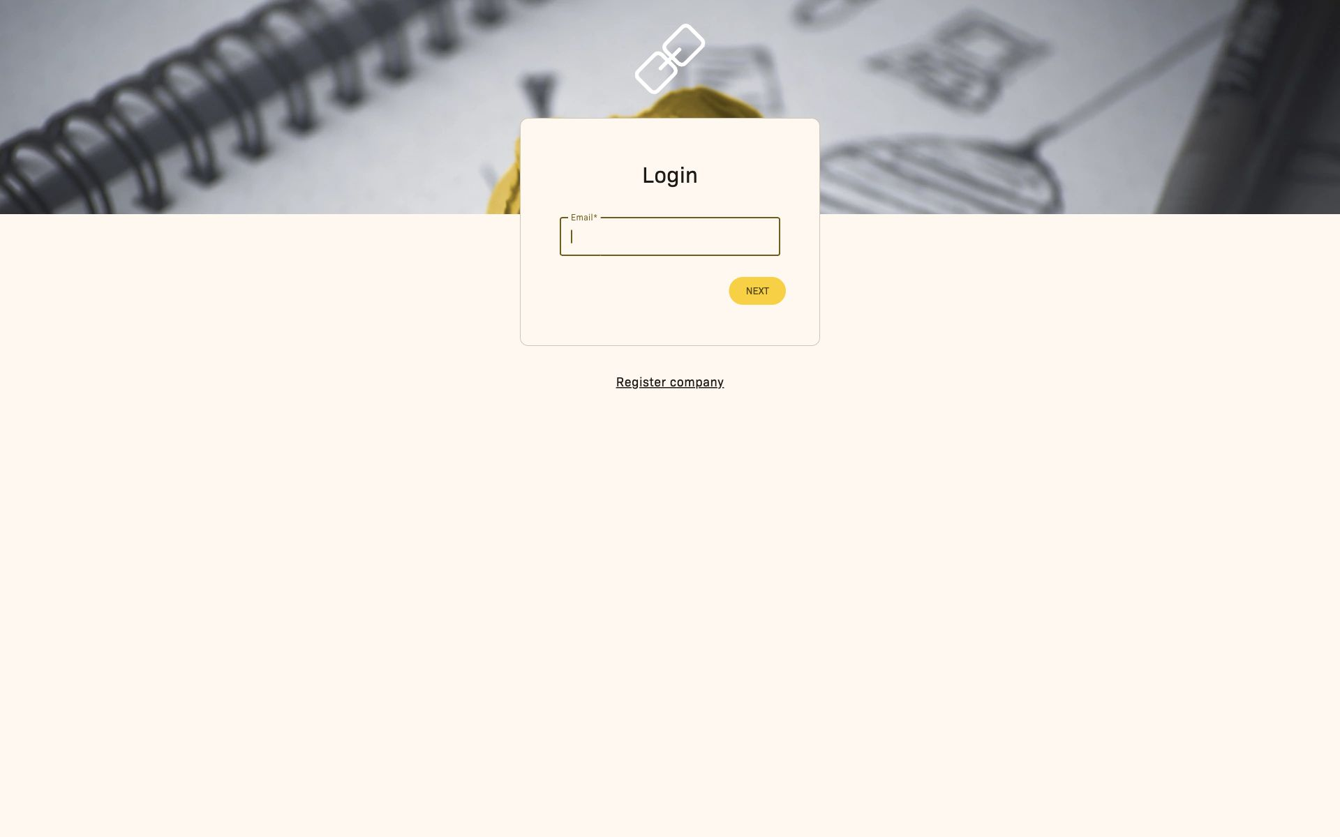 First sign-in step: enter an email address